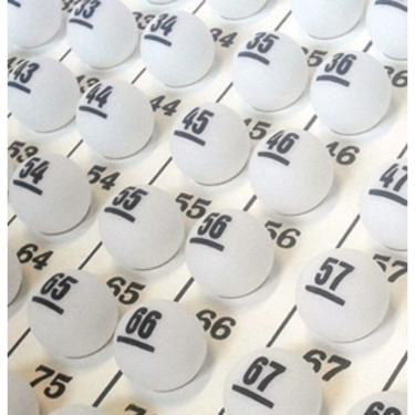 Imagem de Bolinhas De Ping Pong Numeradas Para Sorteio - 01 a 75