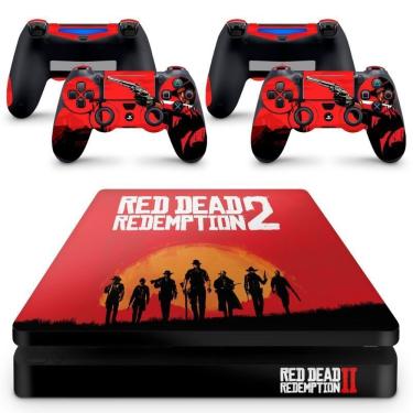 Imagem de Skin Adesivo Protetor para PS4 Slim Rockstar Red Dead Redemption 2 b1