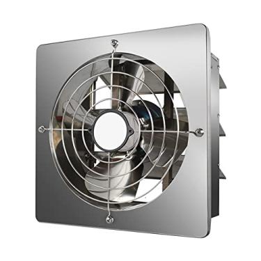 Imagem de Fã exausto Ventilador de exaustão de velocidade ajustável em aço inoxidável, ventilador de exaustão de cozinha quadrada de 10/12 polegadas, exaustor de fuma Ventiladores de ventilação