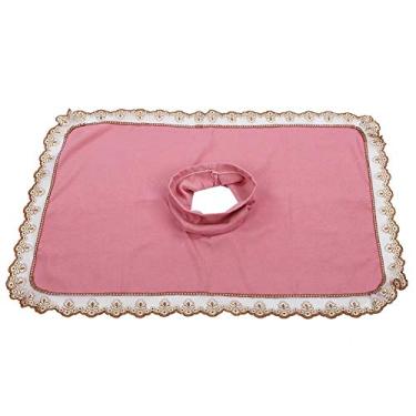 Imagem de Lençol De Mesa De Massagem, Lençol De Massagem De Spa De Beleza Com Furo, Capa De Mesa De Massagem, Capa De Lençol De Massagem Para Cabeça De Mesa De Massagem (Rosa)