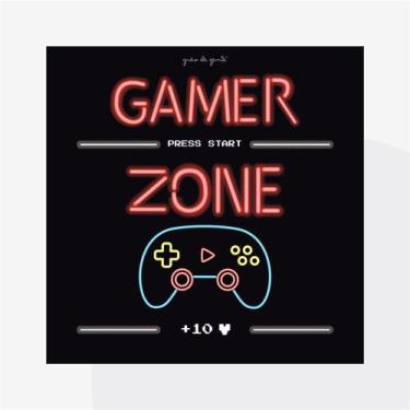 Imagem de Pôster Adesivo De Parede Menino Gamer Zone Grão De Gente