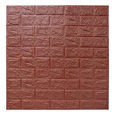 Imagem de Painéis de parede 3D, papel de parede 3D para impressão de tijolos Wallpape Bastão e descasque, painel de tijolos falsos de espuma à prova d'água autoadesivos para quarto, banheiro, cozinha, lareira 0,8 m x 0,7 m, 20 peças
