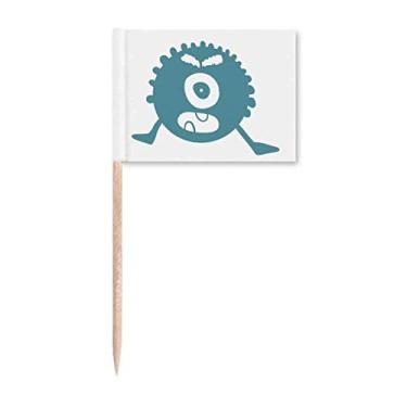 Imagem de Alien Monster Criature Cyclops Bandeiras de palito de dente Topper Decoração de festa