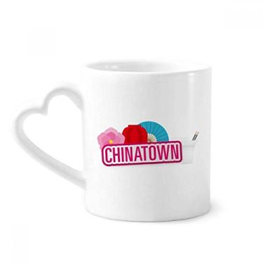 Imagem de Flor Lanterna Ventilador Vermelho China Town Caneca Café Cerâmica Copos Copo Coração Vidro