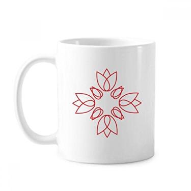 Imagem de Flor, linha de plantas, flor, padrão de flor, caneca de cerâmica, xícara de porcelana de café