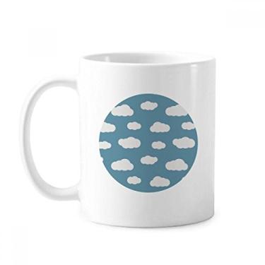 Imagem de Caneca branca nuvem azul céu clima cerâmica cerâmica xícara de café porcelana louça
