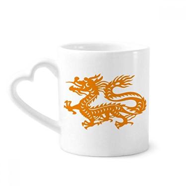 Imagem de Ano do dragão animal China zodíaco caneca café cerâmica copo de coração de vidro