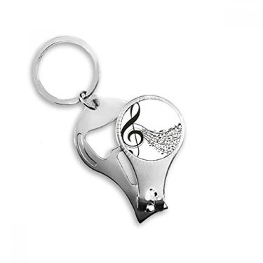 Imagem de Chaveiro Flappg Music Notes Treble Clef Nail Clipper Ring