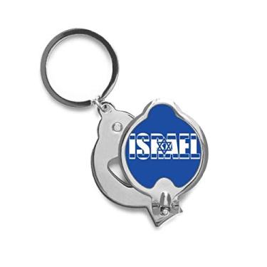 Imagem de Cortador de unhas com nome da bandeira do país de Israel Tesoura de aço inoxidável