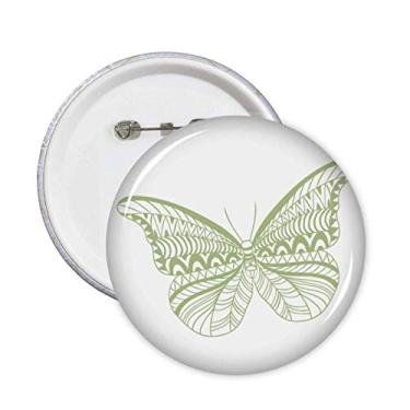 Imagem de Pipa de borboleta verde Art Deco presente alfinetes da moda emblema botão decoração acessório 5 peças