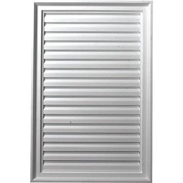 Imagem de Ekena Millwork GVVE24X29D Gable Vent, 61 cm L x 73 cm A, branco preparado de fábrica
