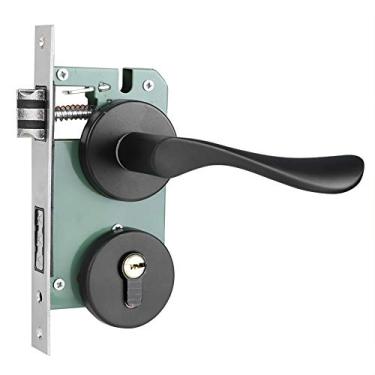 Imagem de Alavanca de entrada conjunto de maçaneta da porta com chave para uso doméstico maçaneta da porta para quarto de alumínio fechadura da porta peças de reposição