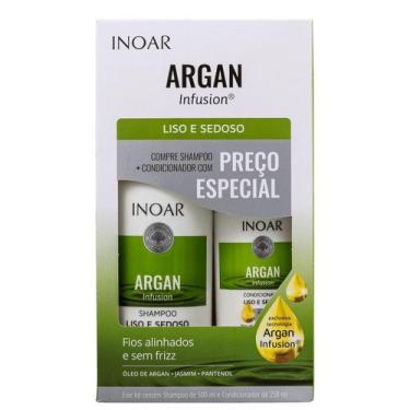 Imagem de Inoar Argan Infusion Liso E Sedoso Shampoo 500ml E Condicionador 250ml