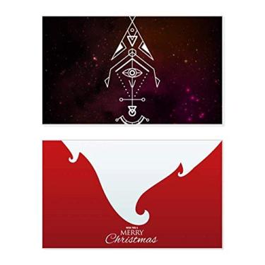 Imagem de Universo Geometria Alien Totem Holiday Merry Christmas Cartão de parabéns Mensagem de Natal