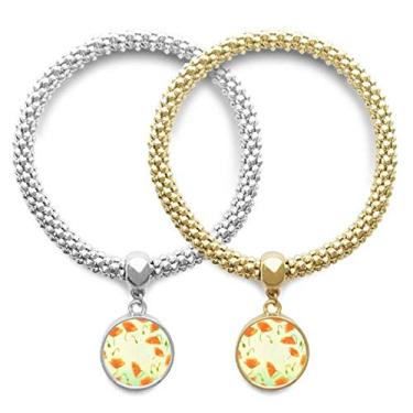 Imagem de DIYthinker Flores plantas, douradas, pingente, pingente, pingente, joia para presente de casal