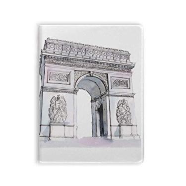 Imagem de Caderno Arc De Triomph em Paris, França, capa de goma