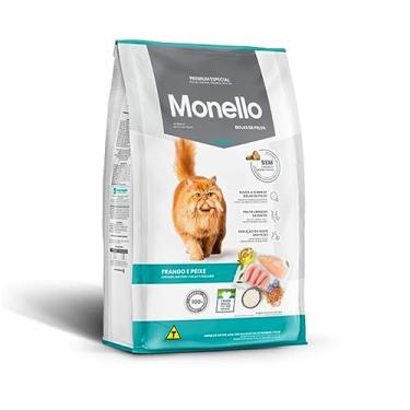 Imagem de Ração Monello Cat Bolas de Pelos 10.1kg Sabor Frango e Peixe