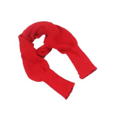 Imagem de xale feminino xale com mangas bufandas para mujer lenços quentes cachecol feminino envoltórios de xale para mulheres lenço de tricô xale único inverno xaile vermelho
