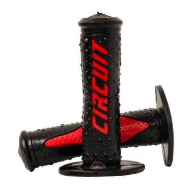 Imagem de Par De Manoplas Circuit Electra Everyday Preta e Vermelha Crf 230 250 