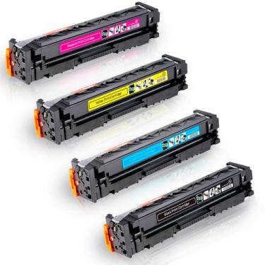 Imagem de Kit Com 4 Toner Compatível W2020 W2021 W2022 W2023 414a M454dw M479fdw