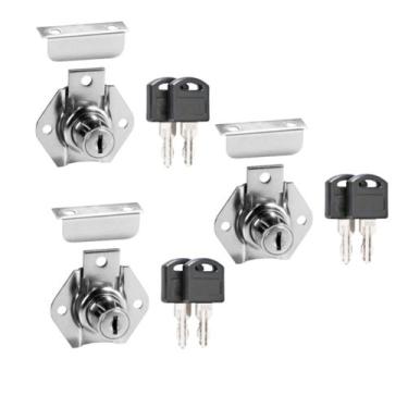 Imagem de Fechaduras Chave Fixa 31mm Para Porta Gaveta Armários 07 Pçs - Renna /