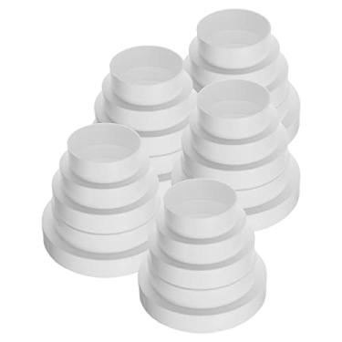 Imagem de Vent Systems Redutor em linha de duto de plástico 3,15 4 5 15,24 cm - Aumentador - Conector - Adaptador universal - Redutor de tubo de mangueira Plástico ABS PVC HVAC 80-150 mm - Pacote com (5)