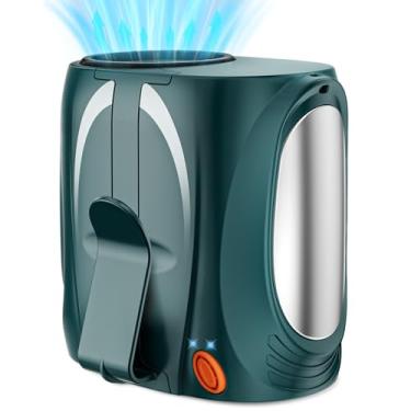 Imagem de Ventilador de cintura portátil AI, fluxo de ar turbo forte de 6 velocidades 16.000 RPM, ventilador pessoal alimentado por bateria de resfriamento máximo de 40H, recarregável, mãos livres para trabalho