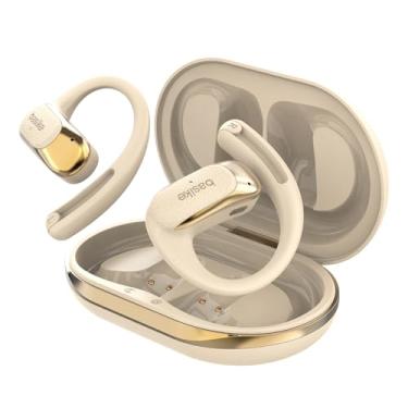 Imagem de Fone de Ouvido Bluetooth, Basike Fone sem Fio OWS Bluetooth 5.4, Som Estéreo HD, Cancelamento de Ruído, Bateria de 24h, Compatível com Android/iOS/HarmonyOS para Corrida e Fitness(Cáqui)