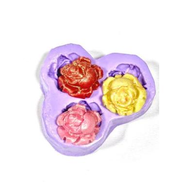 Imagem de Molde de silicone rosas para decorar f53 - Confeitaria dos moldes