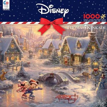 Imagem de Ceaco - Thomas Kinkade Mickey E Minnie Sweetheart Holiday, Quebra-Cabeça De 1000 Peças, 12+ Anos
