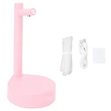 Imagem de Dispensador de garrafa de água de mesa portátil removível 6 velocidades ajustável bomba de água elétrica para escritório doméstico e exterior material ABS 120x135x225mm 1800mAh bateria incluída (rosa)