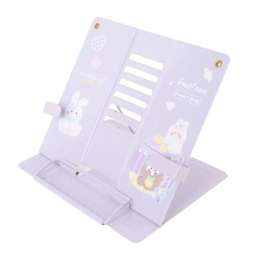 Imagem de Jiawu Suporte de Mesa para Leitura, Placa de Aço para Livros, Tablets, Telefones, Escritório, Suporte para Livros, para Adultos, café, Placa de Aço (Coelhinho fofo)