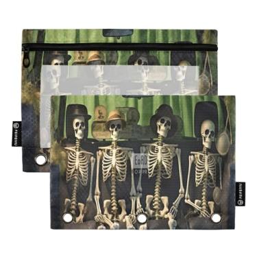 Imagem de Wassud Quatro esqueletos no carro, pacote com 2, pastas de fichário, pastas de bolso com 3 furos, pasta organizadora para casa, escritório