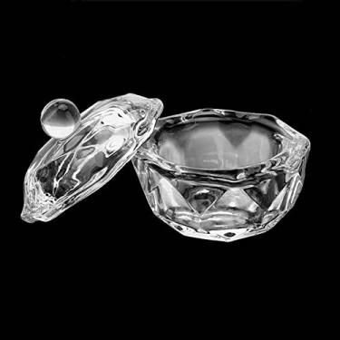 Imagem de Yinhing Pó Líquido Acrílico Dappen Dish Bowl Com Tampa Copo de Vidro Cristal Ferramenta Premium para Arte Em Unhas para Misturar Líquidos Acrílicos Pós Perfeito para Salões de Beleza