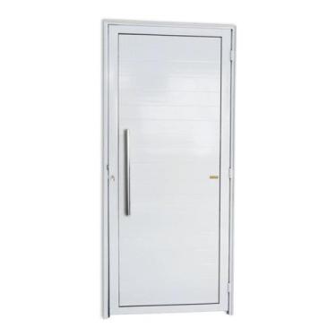 Imagem de Porta de Alumínio Lambri 210x80cm com Puxador Super Brimak Abertura Es