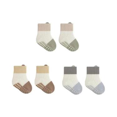 Imagem de Meias Antiderrapantes Para Bebês Recém-nascidos, 5 Pares, Ajuste Confo