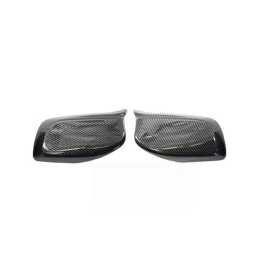 Imagem de Compatível com BMW E60 E61 E63 E64 Série 5 Modelo 2004-2008 Fibra de carbono Porta traseira do carro Porta Asa Espelho Lateral Capa Tampas Shell Case(Carbon One Pair)