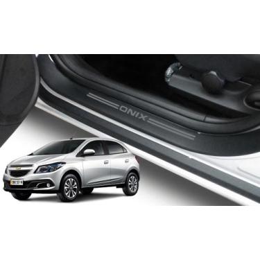 Imagem de Kit Soleiras Super Protetoras Onix 2012 A 2018 NP349 - Resitank, Prata