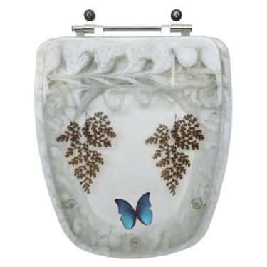 Imagem de Acento Sanitário Poliester Monte Carlo Marmorizado Avenca com Borbolet