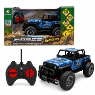 Imagem de Carro De Controle Remoto Metalicars Force Azul - Polibrinq
