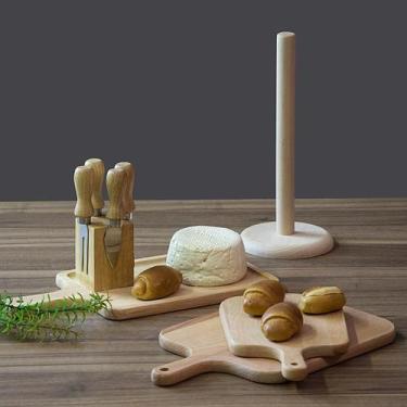 Imagem de Tábua Home&Co 33x20cm Madeira Natural Utensílio de Mesa para Servir e 
