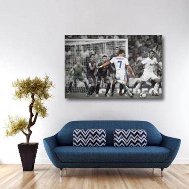 Imagem de Quadro decorativo Cristiano Ronaldo Real Madrid Tela em Teci