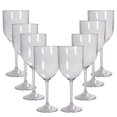Imagem de 8 Taças Vinho Transparente Acrílico
