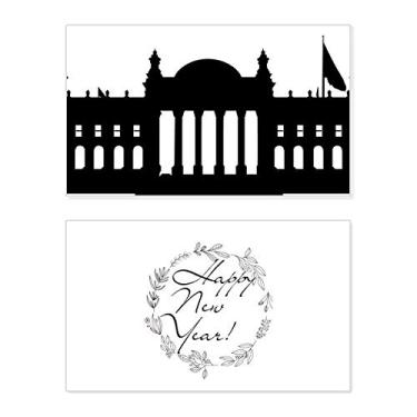 Imagem de Alemanha Berlim Reichstag Landmark Festival Ano Novo Cartão de felicitações Bless Message Present