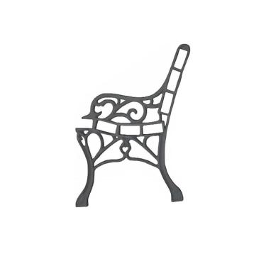 Imagem de Par Pé de Banco Francês Praça Decoração Ferro Fundido