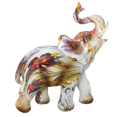 Imagem de Elefante Decorativo Em Resina Indiano Sabedoria Sorte Z200 - Luthi Com