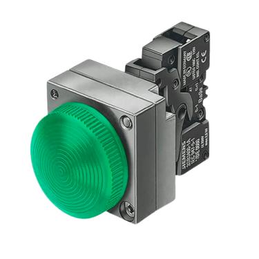 Imagem de Botão Frontal Led 110Vac Metálico Verde 3SB3648-6BA40 – Siemens