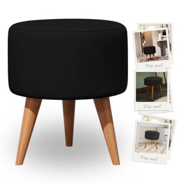 Imagem de Puff Decorativo Redondo, Puff Para Penteadeira E Sala De Estar, Puf De