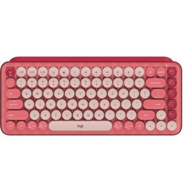 Imagem de Teclado Logitech Pop Emoji Keys 920-010714 Wireless, rosa