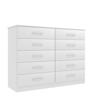 Imagem de Comoda para Quarto 10 Gavetas Marbela Branco